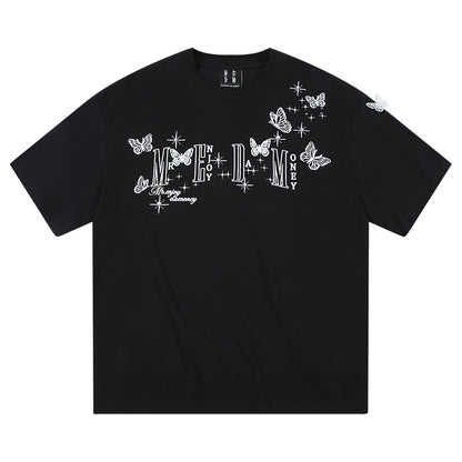 MEDM Vine butterfly Embroidered AND 3D Logo Tee