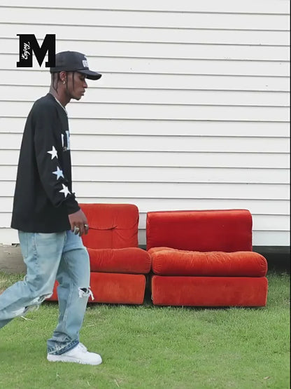 MEDM Star Embroidery Long Sleeved Tee