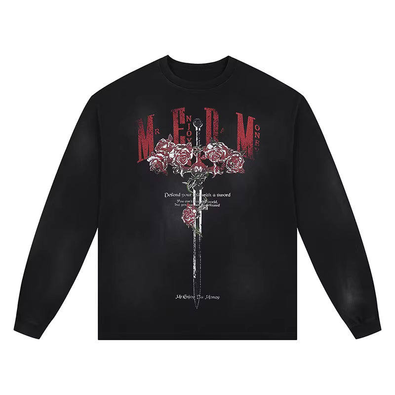 MEDM Sword & Rose Long Sleeved Tee