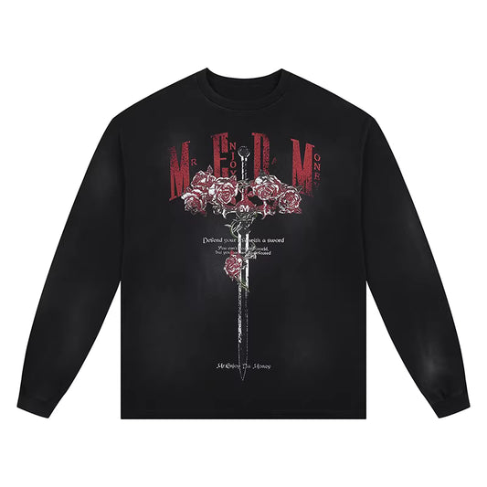MEDM Sword & Rose Long Sleeved Tee