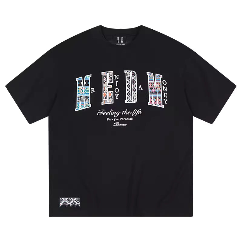 MEDM Ethnic Patch Embroidered Long Sleeve Tee
