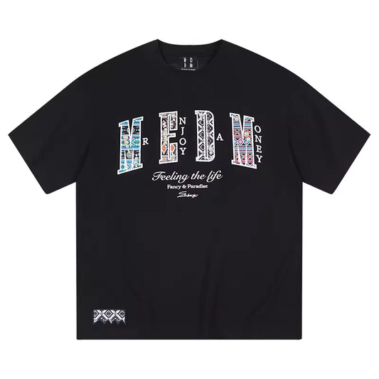 MEDM Ethnic Patch Embroidered Long Sleeve Tee