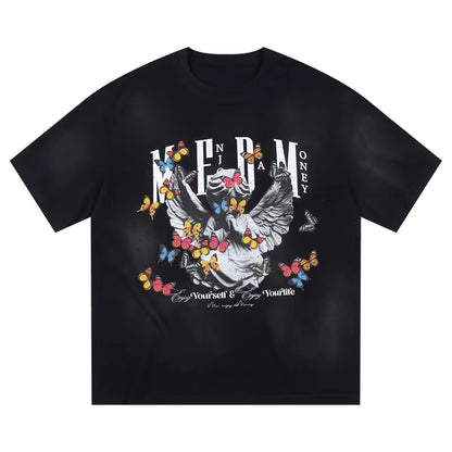 MEDM . Angel  butterfly print