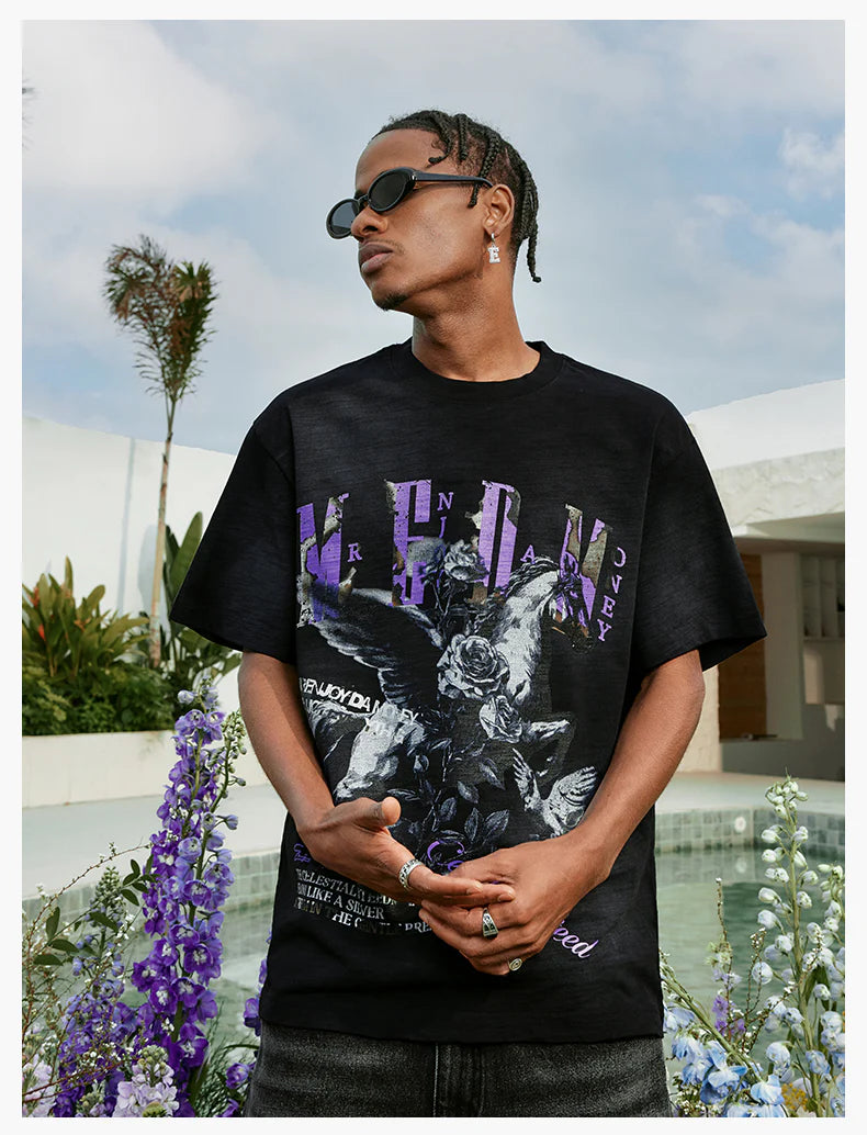 MEDM Pegasus Print Washed Tee