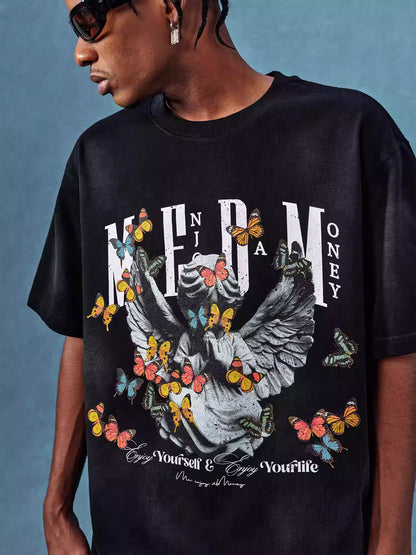 MEDM . Angel  butterfly print