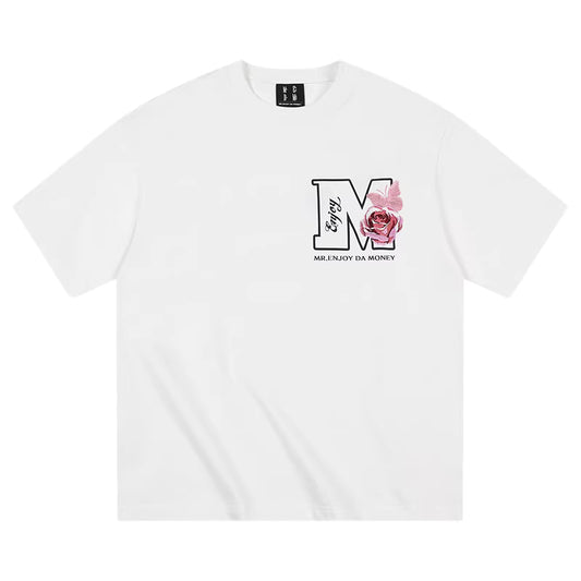 MEDM  Embroidered FLOWERS Tee