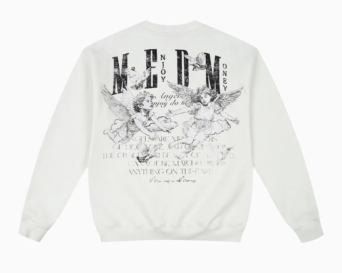 MEDM Angel Print Patch Sweatshirt